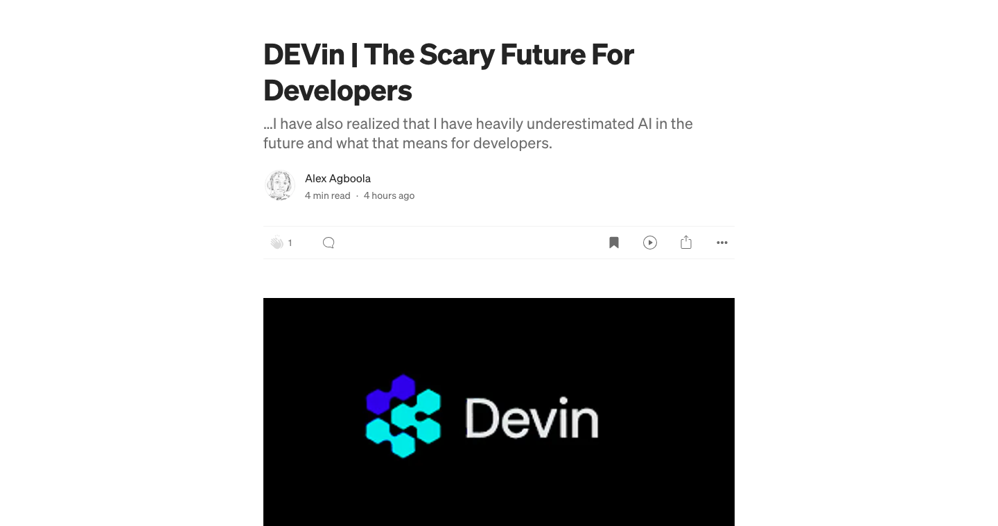 DEVin | The Scary Future For Developers