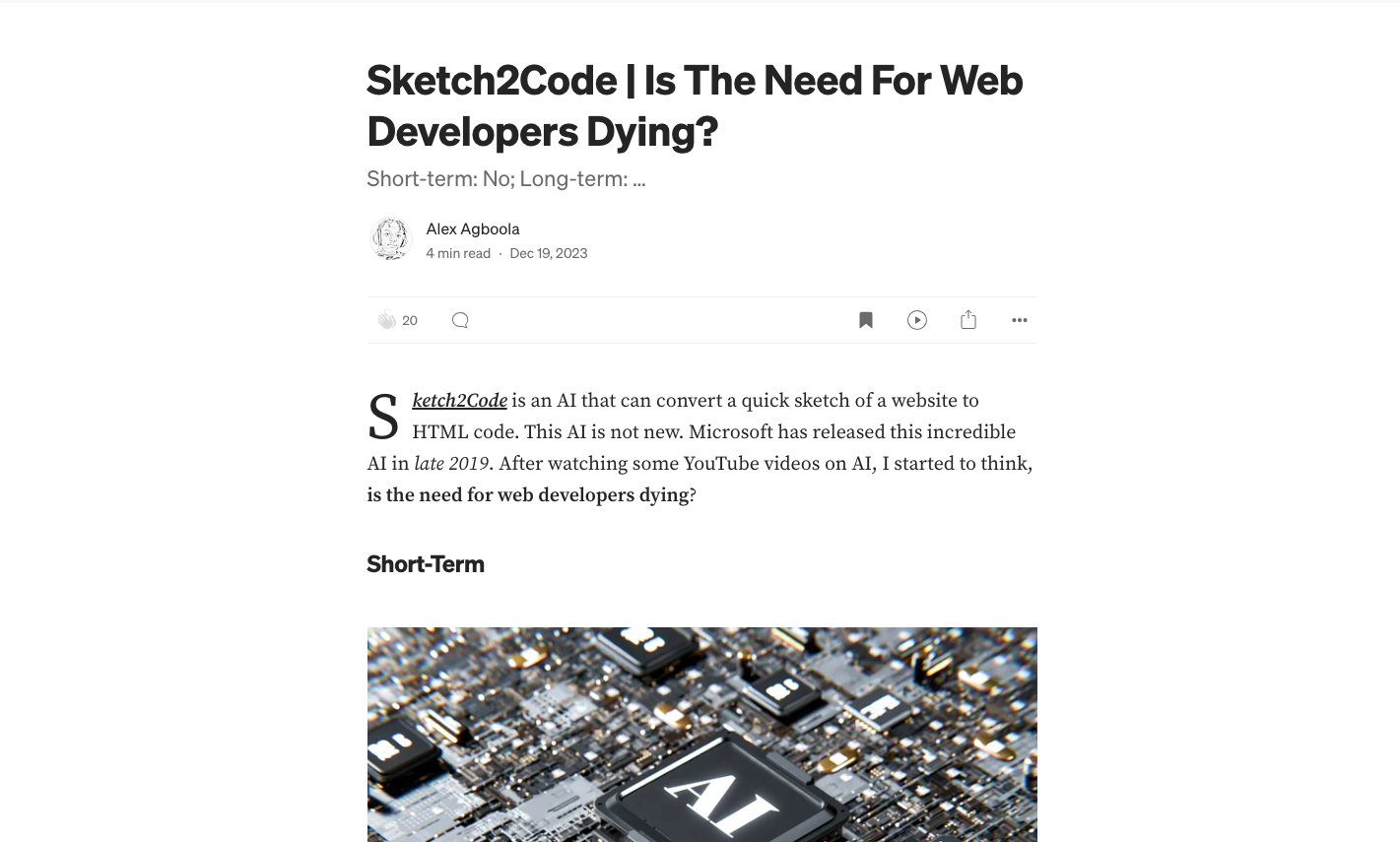 Sketch2Code | Is The Need For Web Developers Dying?